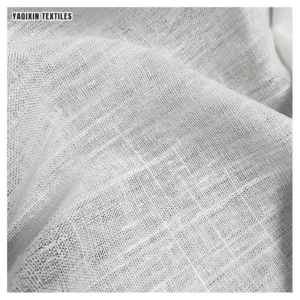 YX2168 Wholesale 170-180gsm White Washed 12*12 Slub 70%Cotton Rayon 30%Linen Fabric for Trouser/Shirt
