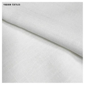 YX2168 Wholesale 170-180gsm White Washed 12*12 Slub 70%Cotton Rayon 30%Linen Fabric for Trouser/Shirt