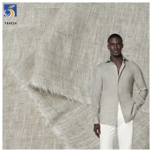 YX452 High Quality Medium Weight Eco-friendly 180-260gsm Plain Pure 100% Linen Fabric