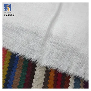 YX452 High Quality Medium Weight Eco-friendly 180-260gsm Plain Pure 100% Linen Fabric