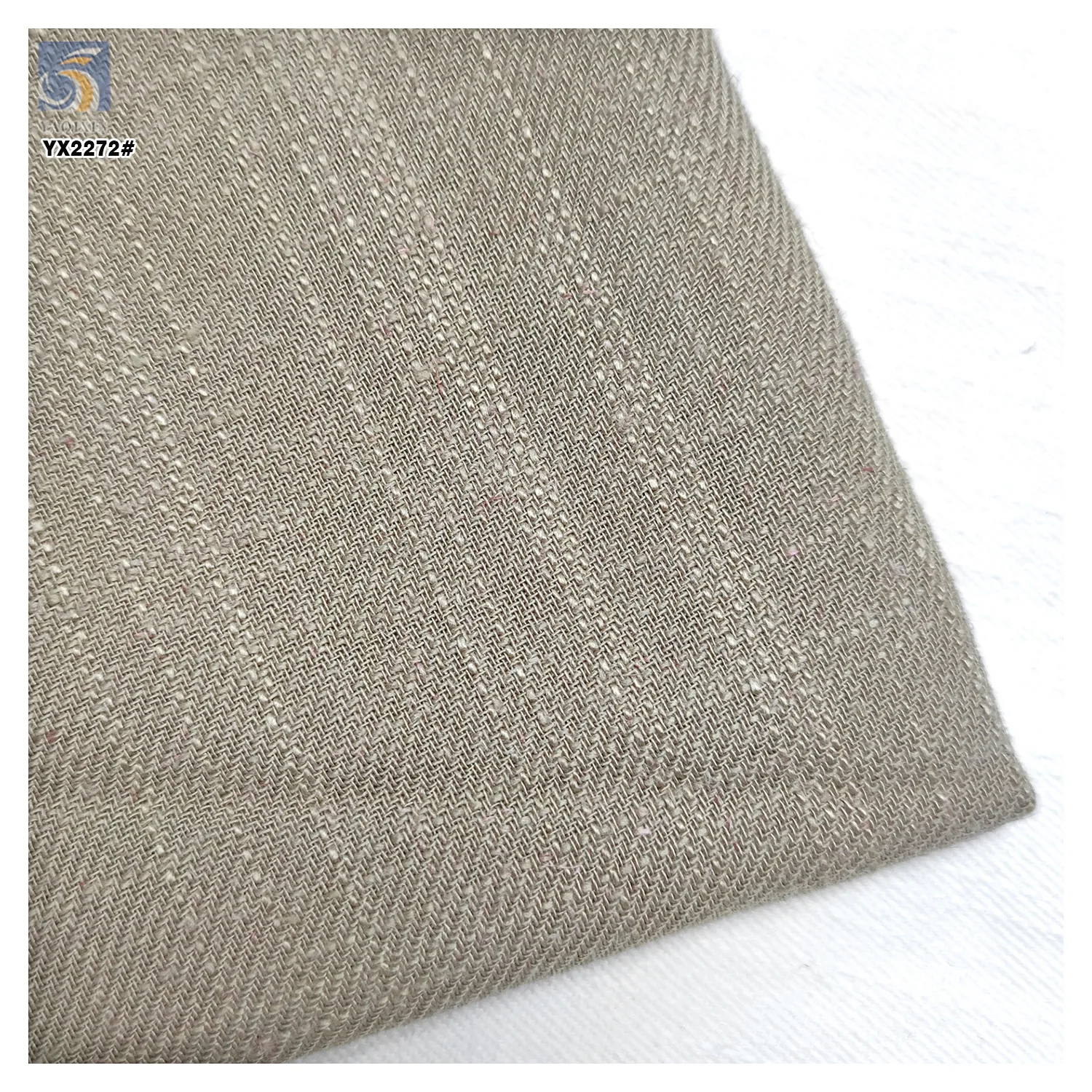 YX2272 High Quality 180gsm Twill Slub Cotton Fabric Woven Pure Color 55% Linen 45% Cotton Blend Fabric for Shirt/Pants