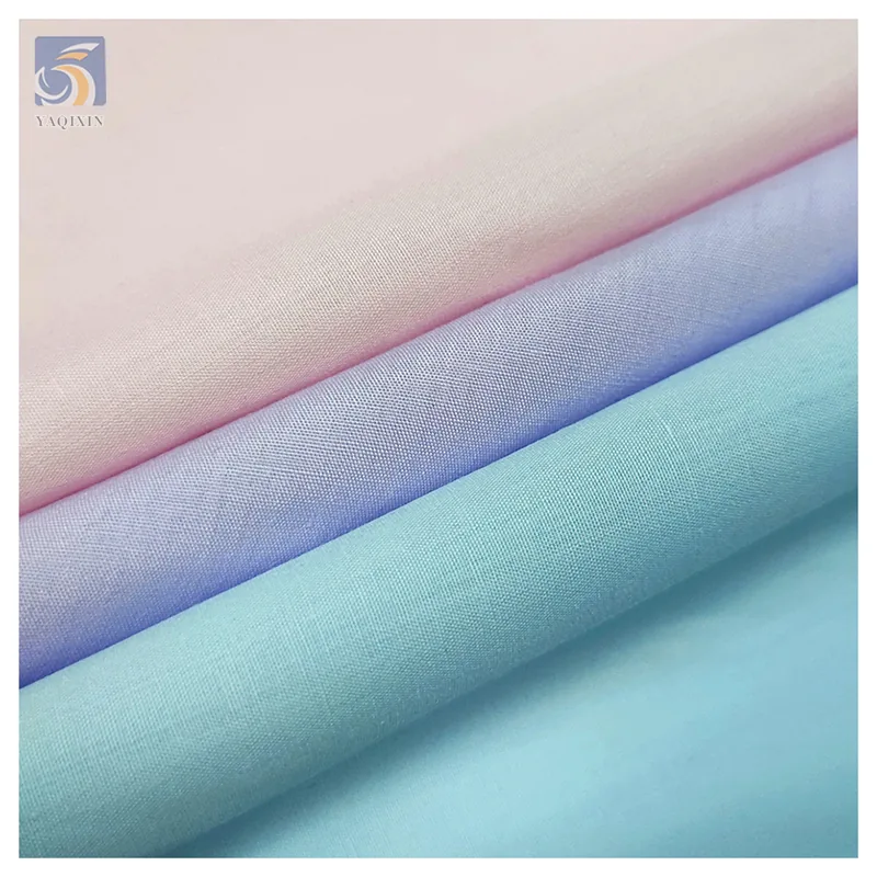 TR 110gsm Market Textile Supplier Cheap Plain Soft Poplin 80% Polyester 20% Cotton Fabric for Vietnam Clothing