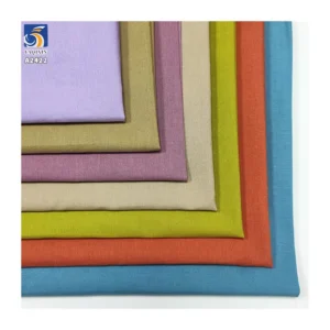 A2422 140g/m² 55% Cotton 45% Lyocell Washed Cotton Plain Poplin Fabric Soft and Skin-Friendly Shirt Dress Fabric