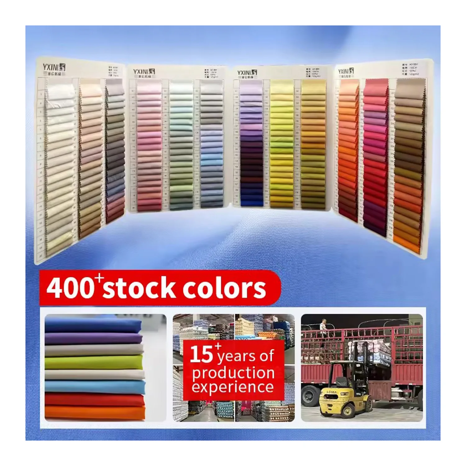 Guangzhou Supplier 400+Colors Woven Plain 100% Cotton Poplin Shirt Fabric for Dresses Clothing Textile