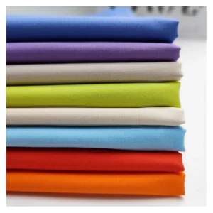 Guangzhou Supplier 400+Colors Woven Plain 100% Cotton Poplin Shirt Fabric for Dresses Clothing Textile