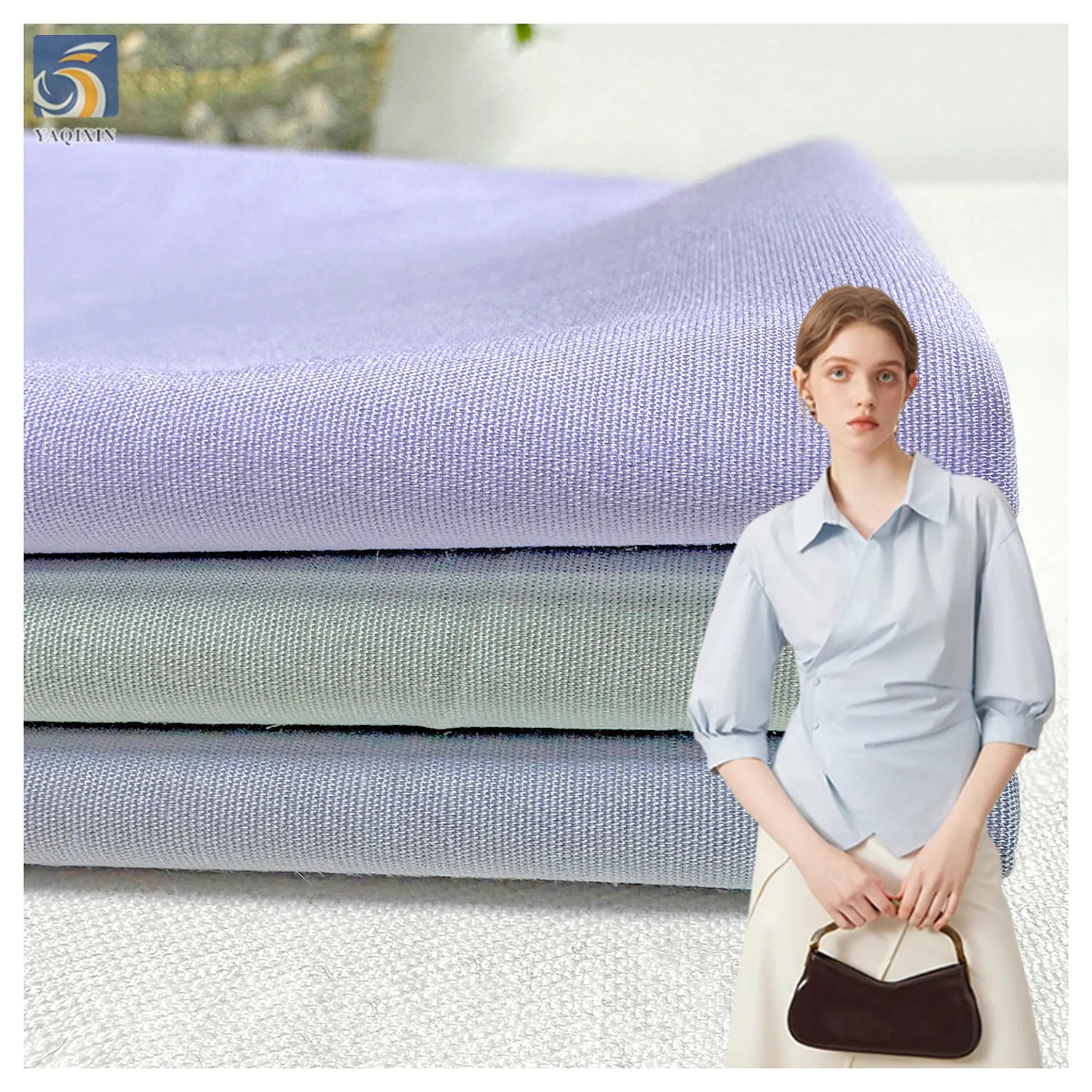 A1140 Stretch 50S 130gsm 97% Cotton 3% Spandex Stretch Plain Cotton Fabric for Women's Clothing Fabric