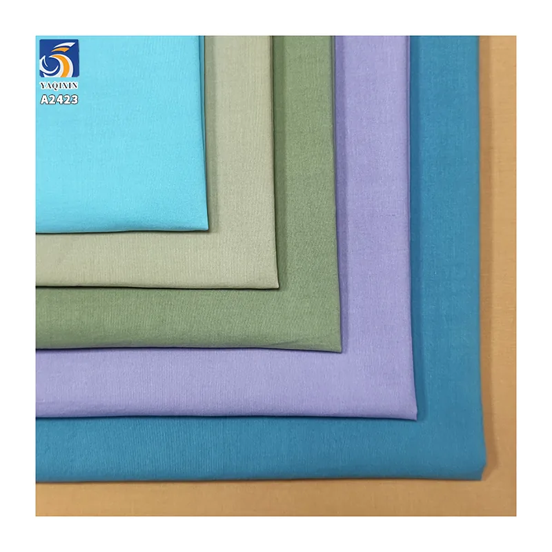 A2423 110g/m² Lightweight 60% Cotton 40% Lyocell Blended 60s Poplin Polyester Cotton Washed Fabric Shirt Dress Fabric