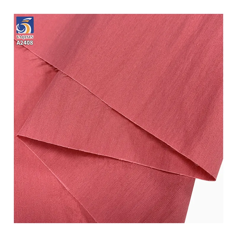A2408 90gsm Lightweight Plain 60% Cotton and 40% Nylon Blended Poplin Fabric 60s Cotton Poplin Women's Dress Shirt Fabric