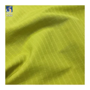 A2406 155gsm Spring Fresh Light Green 0.5 Small Plaid Jacquard Cotton Fabric 65% Cotton 35% Nylon Blend Plaid Jacquard Fabrics