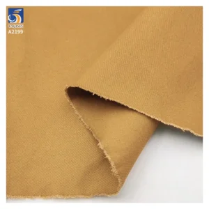 A2199 Ready Made High Quality 270gsm Woven Combed 100% Cotton Twill Fabric Khaki Twill Fabric for Shirts Skirts