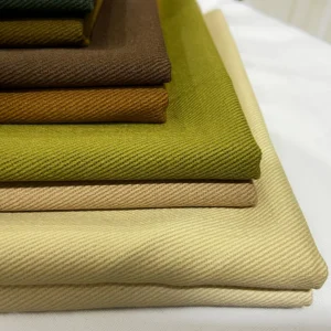 A2175-1 300gsm China Factory Stock Lot Solid Heavyweight Thick 10s Cotton Twill Fabric by the Meters