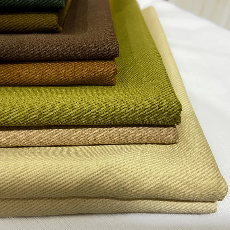 A2175-1 300gsm China Factory Stock Lot Solid Heavyweight Thick 10s Cotton Twill Fabric by the Meters