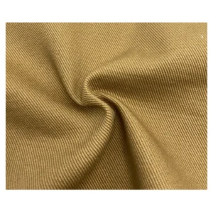 A2009 360gsm 7*7 Heavyweight High Quality Thick Twill Cotton Fabric Dark Khaki Cargo Jacket Cotton Fabric for Men