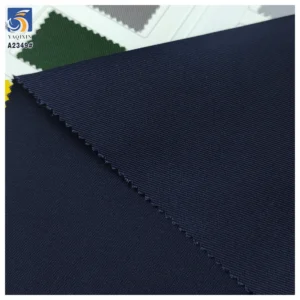 A2349 Blue Black 245gsm Anti-Wrinkle Twill Fabric TC 65% Polyester 33% Cotton 2% Spandex Stretch TC Twill Fabric