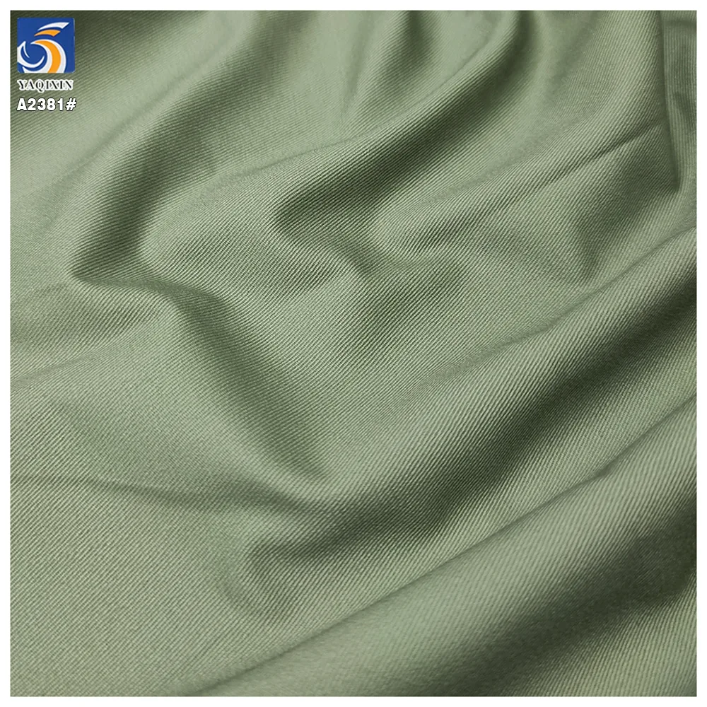 A2381 High Quality 190gsm Washed Ultra-Soft Plain Twill Cotton Fabric for Woman's Shirt Woven 100% Cotton Twill Fabric