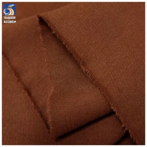 A2380 Best Selling 185gsm Lightweight Washed Super Soft Twill Solid Color 100 Cotton Fabric Woven Garments