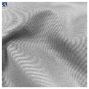 YX1169 Medium Weight 240gsm Gray and Khaki 3/3 Thick Twill Fabric Polyester Chiffon Twill Fabric for Trench Coat Woman