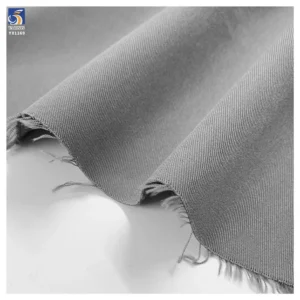 YX1169 Medium Weight 240gsm Gray and Khaki 3/3 Thick Twill Fabric Polyester Chiffon Twill Fabric for Trench Coat Woman