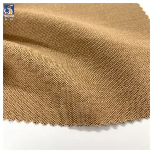 SL-1376 High Quality 280g Textured Thickened TR Cat Eye Polyester Viscose Spandex Stretch Suiting Khaki TR Fabric for Blazer
