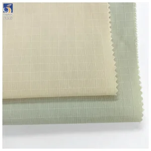 Y-148 135g OEM Factory Taslon 100% Nylon Water Resistant 0.5cm Grid Water-Repellent Fabric for Jacket Coat Apparel