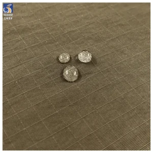 Y-148 135g OEM Factory Taslon 100% Nylon Water Resistant 0.5cm Grid Water-Repellent Fabric for Jacket Coat Apparel