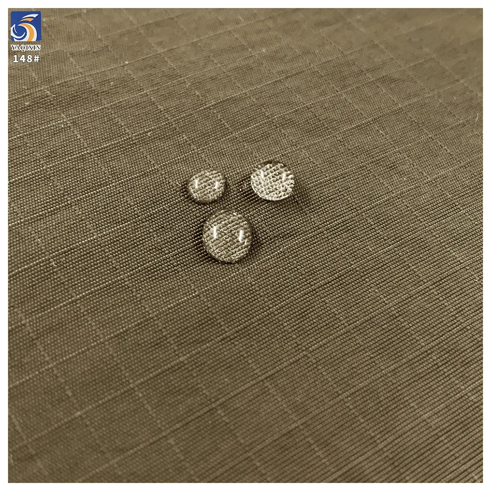 Y-148 135g OEM Factory Taslon 100% Nylon Water Resistant 0.5cm Grid Water-Repellent Fabric for Jacket Coat Apparel