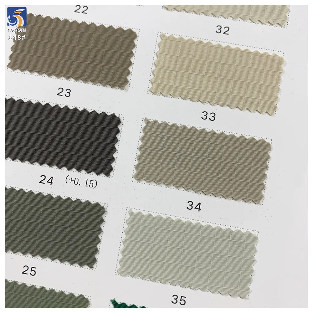 Y-148 135g OEM Factory Taslon 100% Nylon Water Resistant 0.5cm Grid Water-Repellent Fabric for Jacket Coat Apparel