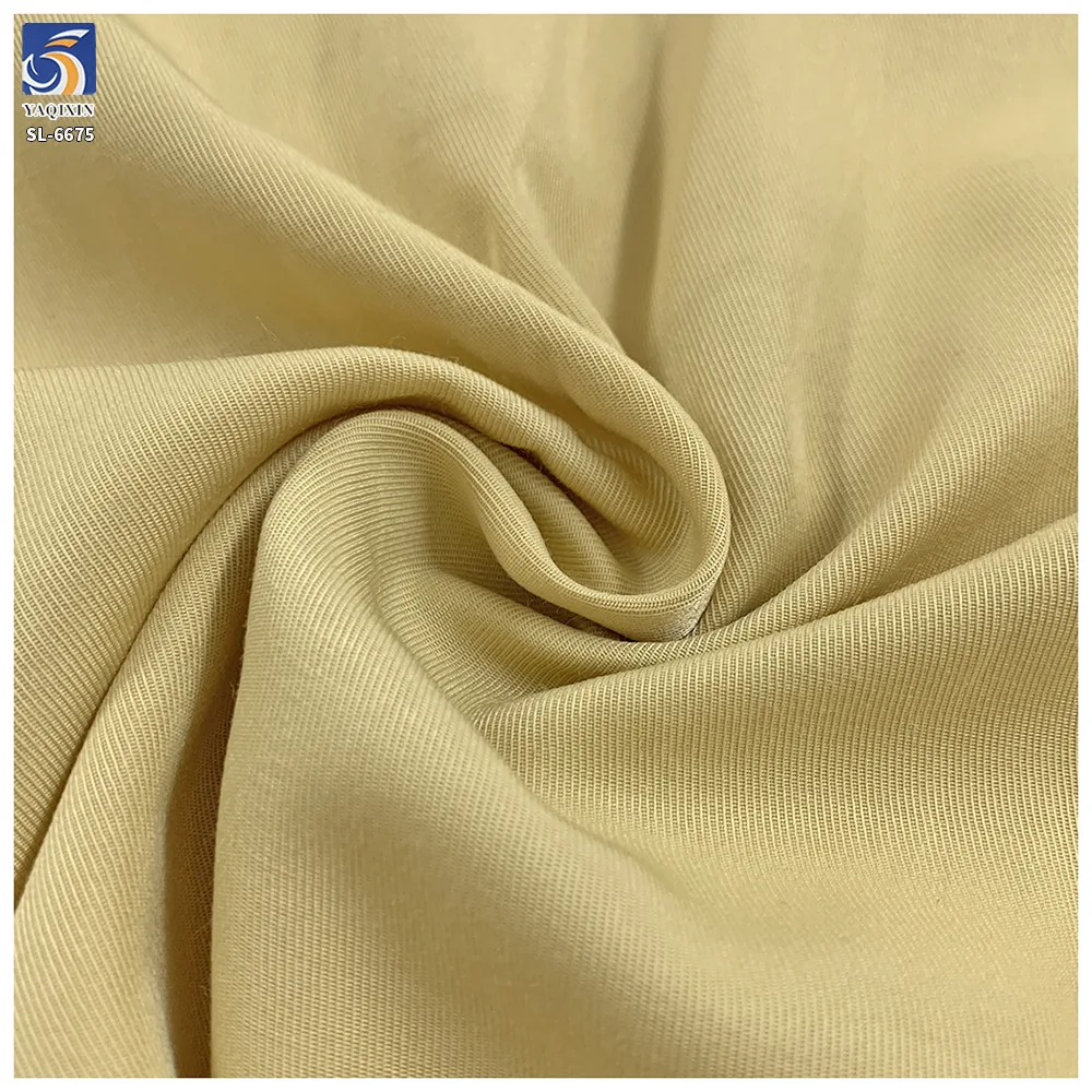 DV-6675 Factory Direct 115g 50% Cotton 50% Polyester Khaki Fine Twill Fabric 150cm Dress Shirt Twill Pants Fabric Textile