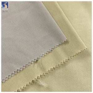 DV-6675 Factory Direct 115g 50% Cotton 50% Polyester Khaki Fine Twill Fabric 150cm Dress Shirt Twill Pants Fabric Textile