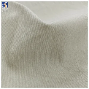 Y-224 High Quality 200g Cream Medium Weight Anti-Wrinkle 100% Polyester Slub Twill 2 Way Stretch Fabric 160cm for Casual Pant