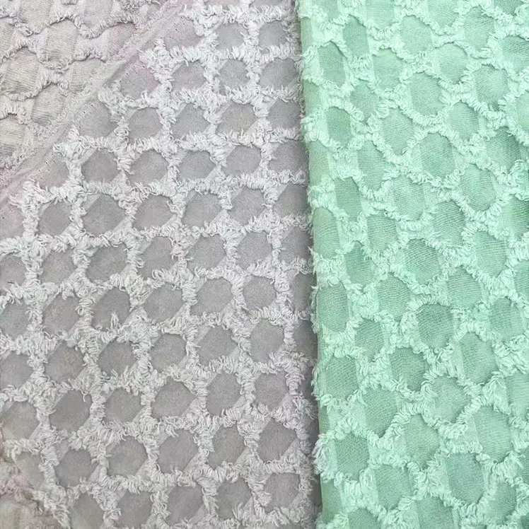 YX1254 130gsm Polyester Diamond Pattern Textured Jacquard Fabric 2026 New Spring Fashion Women's Wear Jacquard Fabric