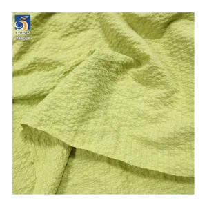 YX802 Plain 100gsm Crepe Woven Casual Clothing Fabric Women's Cake Skirts 100% Polyester Bubble Chiffon Fabric Wrinkled