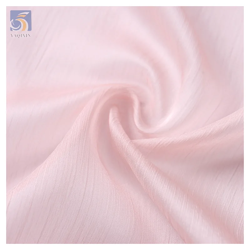 Stock Lot 100% Polyester Crepe Fabric 30D Silk Stripe Wrinkle Crinkle Chiffon Crepe Fabrics for Curtains Clothing