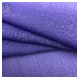 Cheap Prices 100% Polyester Wrinkled Chiffon Fabric Non-Stretch Plain Poly Bright Silk Crepe Fabric by the Yard