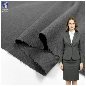 SL-1861 Wholesale 280G 94% Polyester 6% Spandex Blend Stretch Suiting Fabric 150cm for Office Uniforms