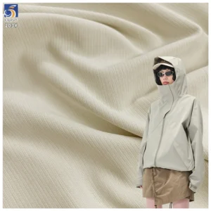 Y-203 290G High Quality Wrinkle Free 100% Polyester Linen Look Slub Canvas Fabric 160cm for Pants and Jackets