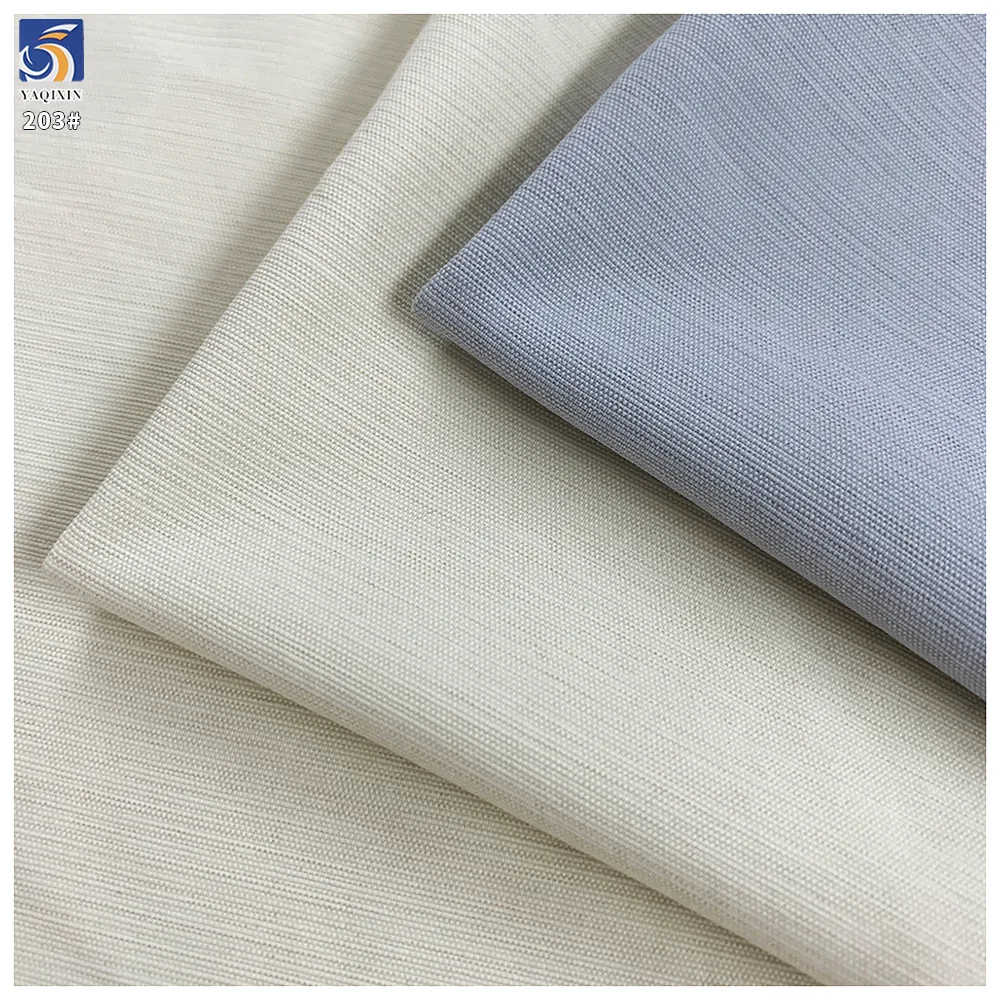 Y-203 290G High Quality Wrinkle Free 100% Polyester Linen Look Slub Canvas Fabric 160cm for Pants and Jackets