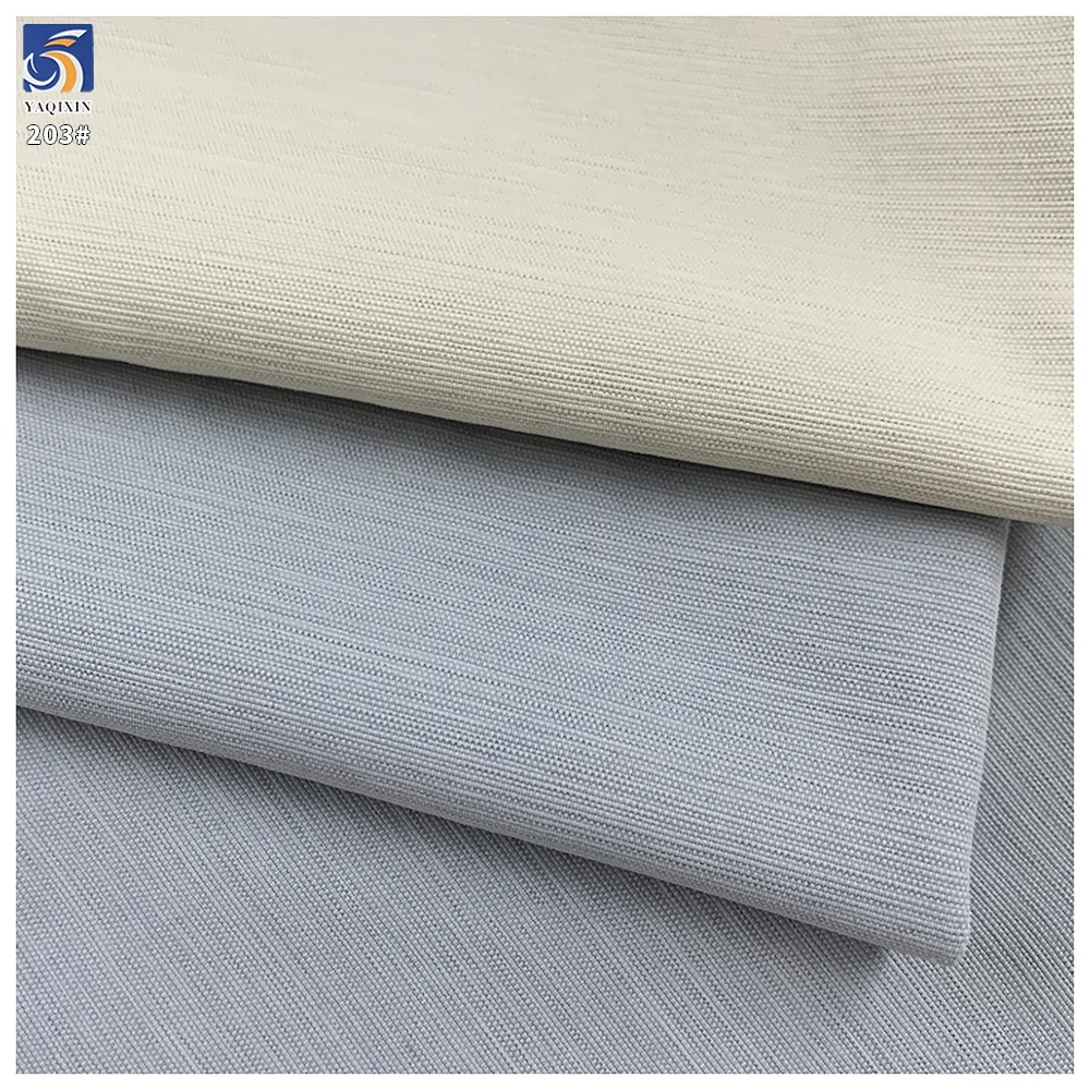 Y-203 290G High Quality Wrinkle Free 100% Polyester Linen Look Slub Canvas Fabric 160cm for Pants and Jackets