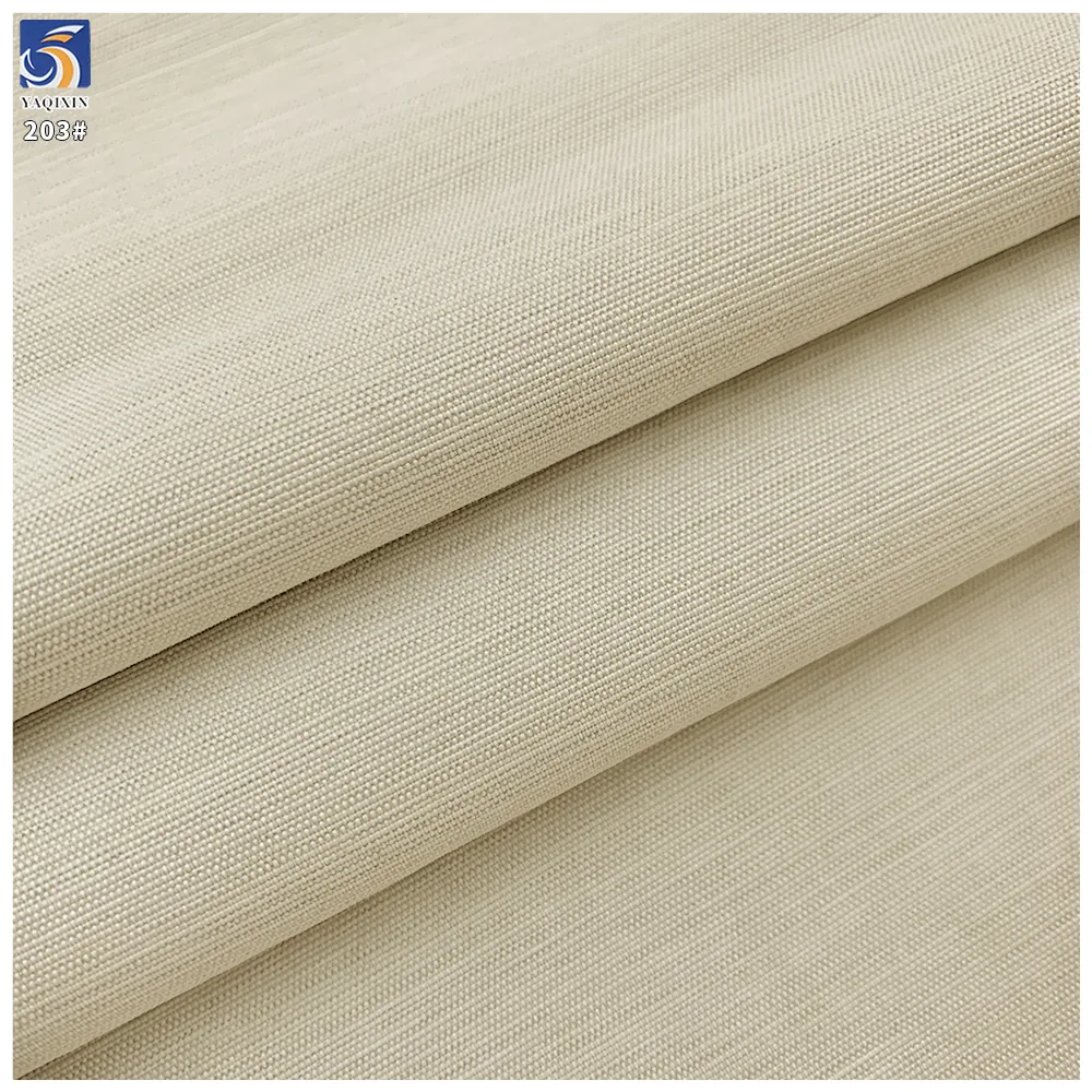 Y-203 290G High Quality Wrinkle Free 100% Polyester Linen Look Slub Canvas Fabric 160cm for Pants and Jackets