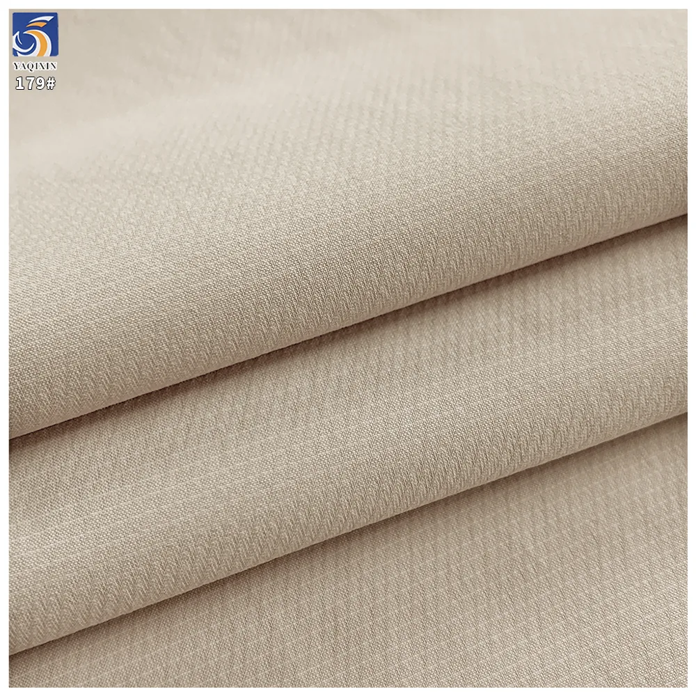 Y-179 145g 1 Yard MOQ Spring Lightweight Thin 100% Polyester Soft Antistatic Fine Twill Fabric for Trench Coat Windbreaker