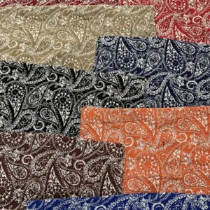 YX813 Ethnic Style Design Cashew Flower Woven Polyester Cotton Jacquard Chiffon Fabric for Clothing Home Fabric Tablecloth