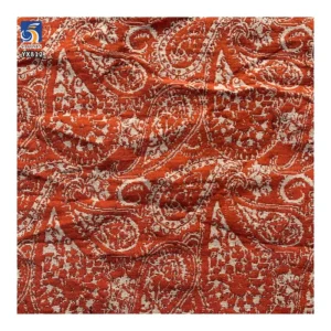 YX813 Ethnic Style Design Cashew Flower Woven Polyester Cotton Jacquard Chiffon Fabric for Clothing Home Fabric Tablecloth