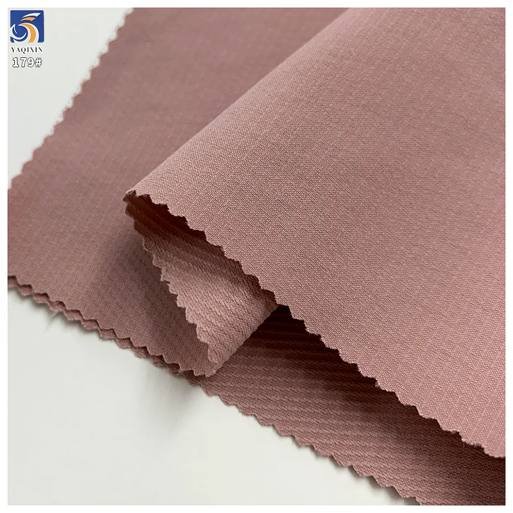 Y-179 145g 1 Yard MOQ Spring Lightweight Thin 100% Polyester Soft Antistatic Fine Twill Fabric for Trench Coat Windbreaker