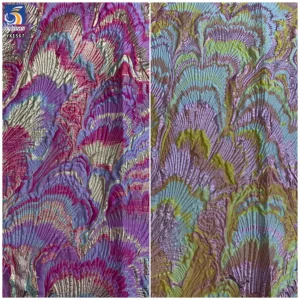 YX1567 Peacock Feather Jacquard Brocade Fabric for Dresses Traditional Clothing and Fashion Garment Sewing