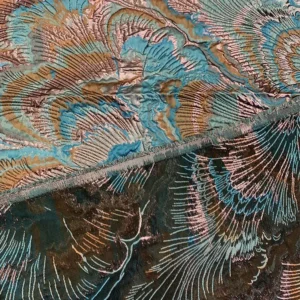YX1567 Peacock Feather Jacquard Brocade Fabric for Dresses Traditional Clothing and Fashion Garment Sewing