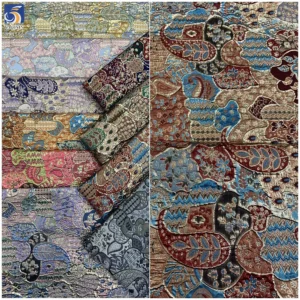 YX1566 Ethnic Floral Brocade Jacquard Fabric for Traditional Clothing Dresses Garments and Fashion Apparel Textile