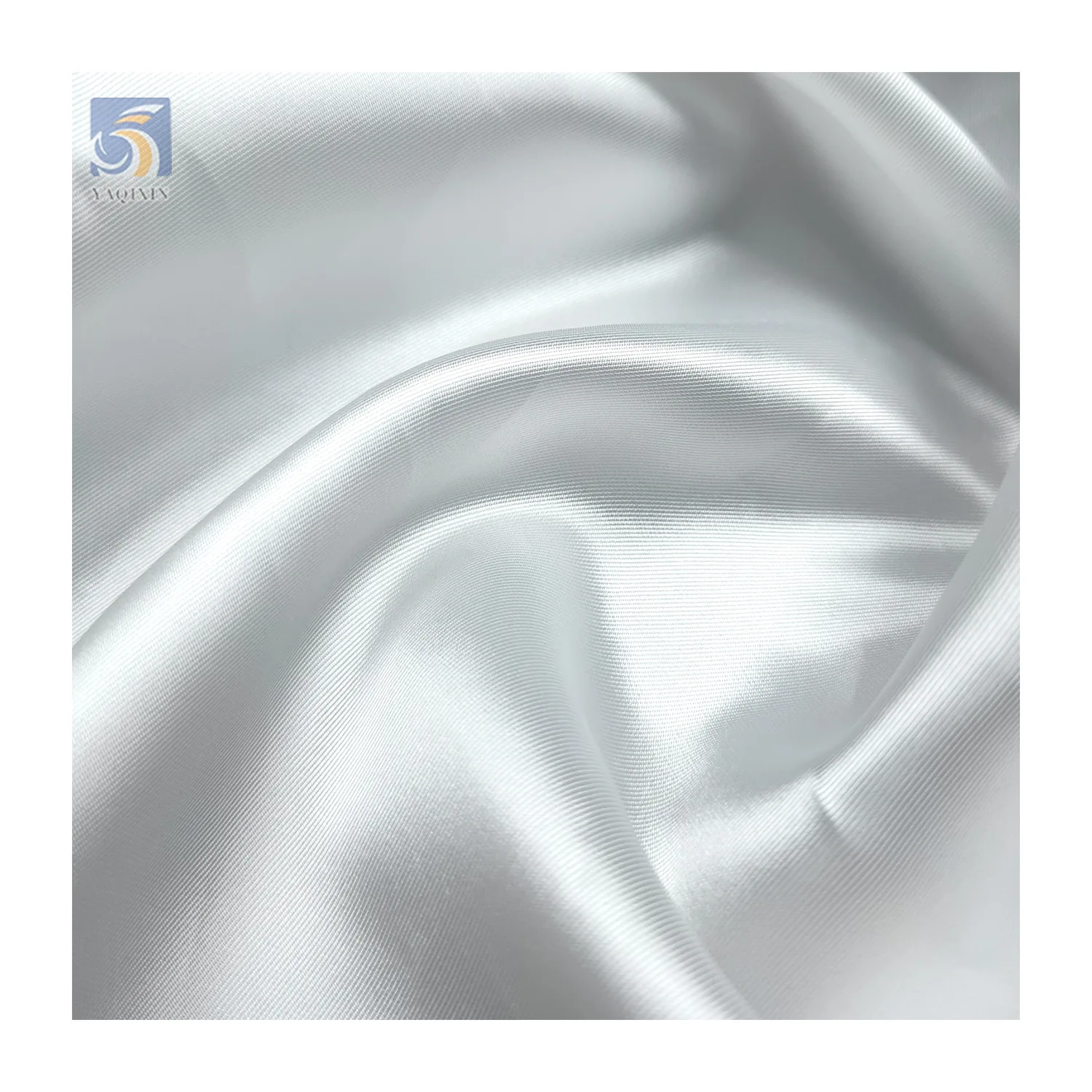YX135# High Quality Thickened Wedding Satin Fabric 100D*300D White 100% Polyester Bridal Dress Satin Fabric