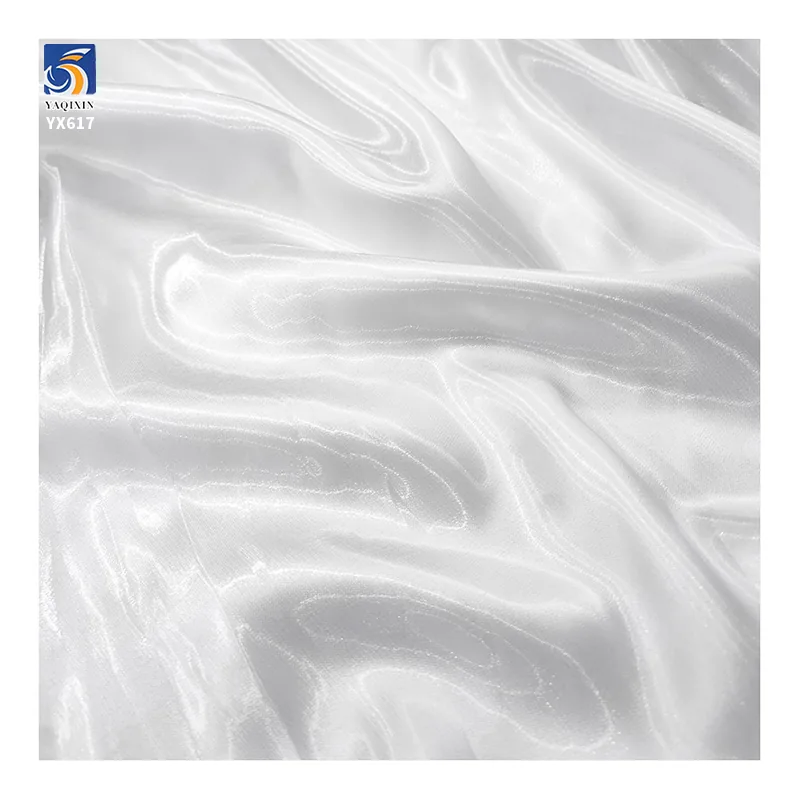YX617 Inexpensive Satin Fabric China Width 150cm 110gsm Shiny Glossy Polyester Satin Fabric for Party Dress Making