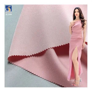 Wholesale Elasticity Woven Spandex Solid Color Super Soft French Korean Vietnam Silk Italian Satin for Women Dresses Fabric