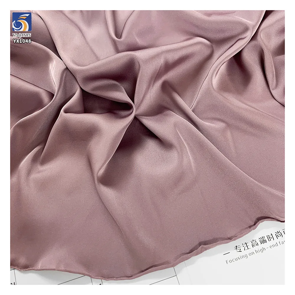 YX1048 150gsm Acetic Acid Silky Skin-Friendly Apparel Dress Satin Soft Fabric Polyester Spandex Stretch Matte Satin Fabric